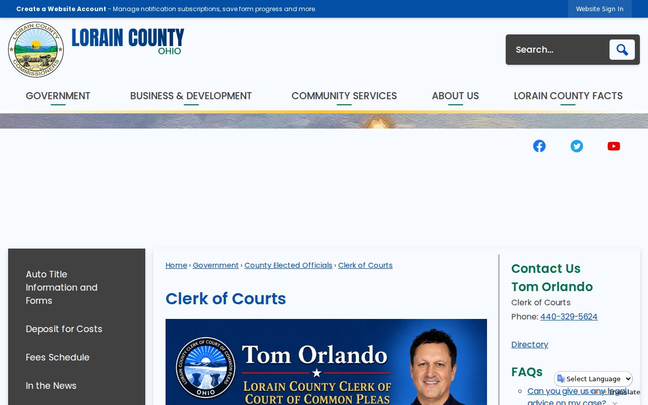 Avon court docket Lorain County Clerk Docket Sheets route