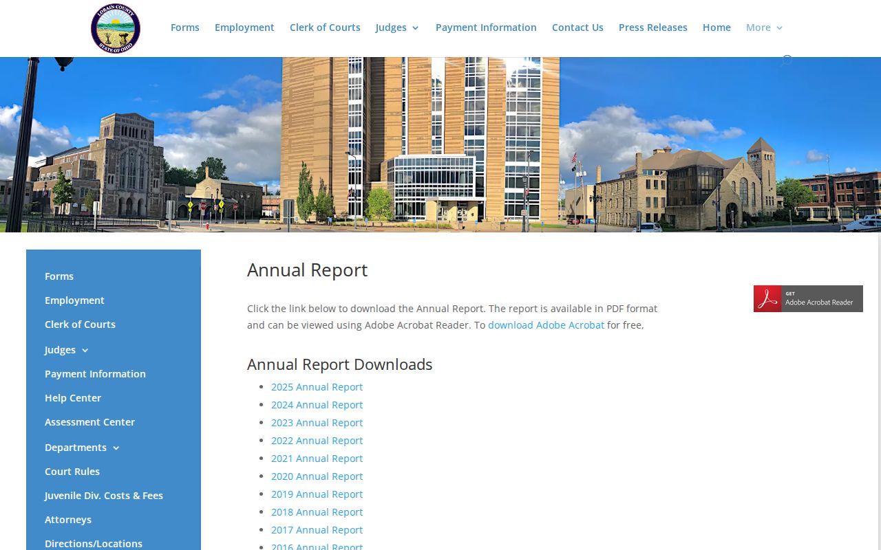 Lorain County court calendar Domestic Relations annual report source