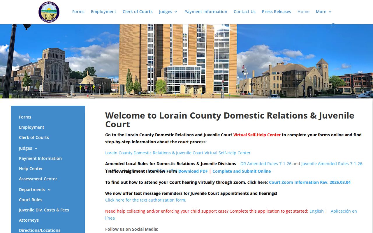 Lorain County court docket Domestic Relations and Juvenile hearing resources