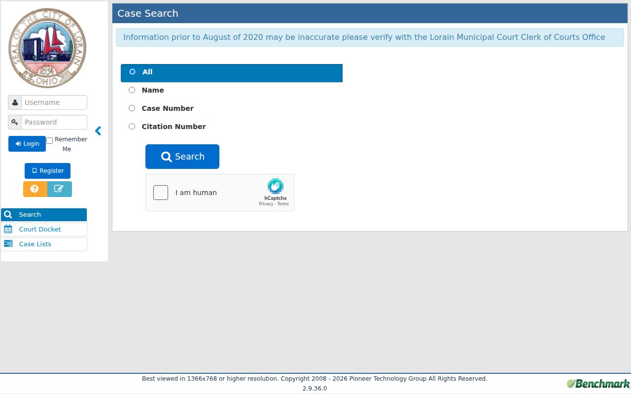 Lorain court docket Case Search options